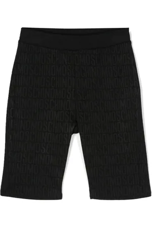 Moschino Gerippte Shorts aus Logo-Jacquard