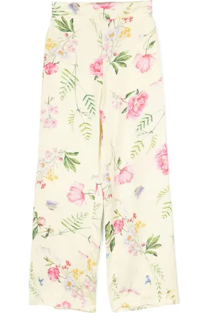 MONNALISA Weite Hose mit Blumen-Print