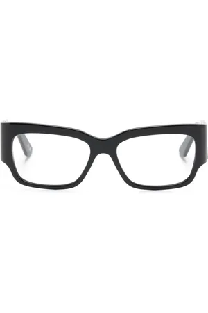Balenciaga Eckige Brille mit Logo-Gravur