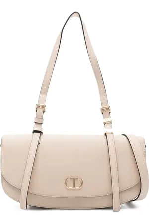 Twin-Set Schultertasche mit Logo-Schild