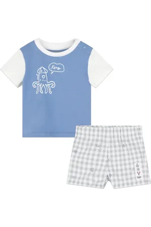 Kenzo Kariertes Short-Set mit Print