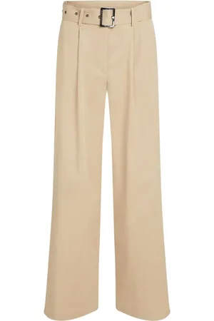 Karl Lagerfeld High-Waist-Hose mit weitem Bein