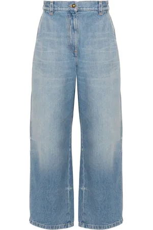 Palm Angels Weite High-Rise-Jeans