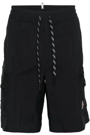 Moncler Kordelzug-Shorts mit Logo-Applikation