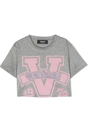 VERSACE Cropped-T-Shirt mit Logo-Print