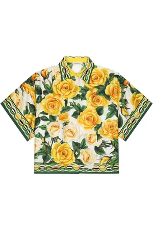 Dolce & Gabbana Seidenhemd mit Rosen-Print
