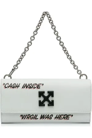 OFF-WHITE 2013-2024 pre-owned Jitney Quote Portemonnaie mit Kettenriemen