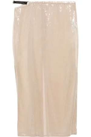 Courrèges Langer Rock mit Glitter-Optik