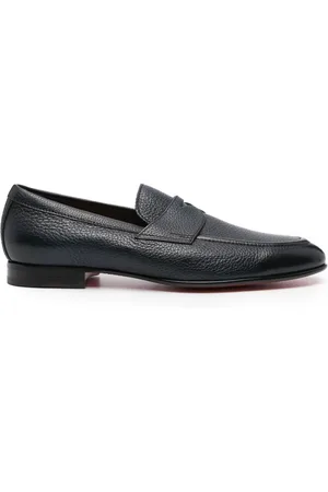 santoni Loafer aus strukturiertem Leder