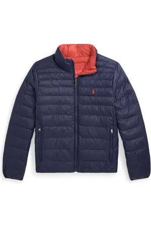 Ralph Lauren Gefütterte Jacke mit Polo Pony-Stickerei