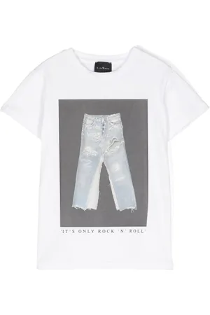 John Richmond T-Shirt mit Jeans-Print