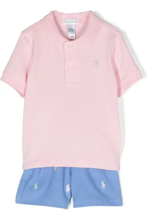 Ralph Lauren Short-Set mit Polo Pony-Stickerei