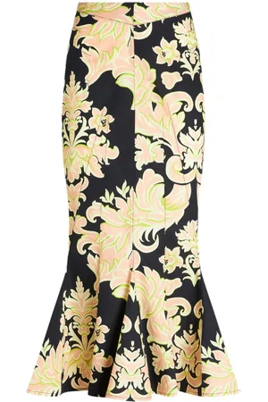 Etro Midirock mit abstraktem Print