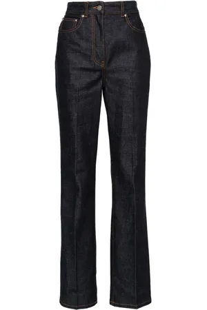 Salvatore Ferragamo Weite High-Rise-Jeans
