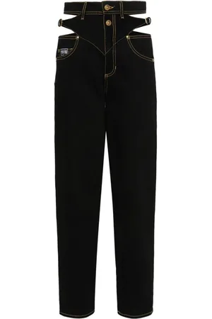 VERSACE Gerade Jeans mit Logo-Gravur