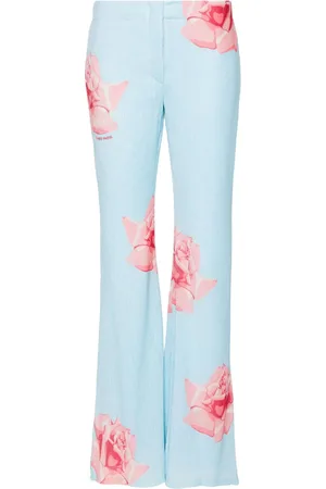 Kenzo Ausgestellte Hose mit Rosen-Print