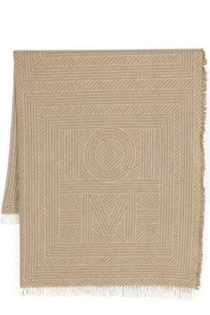 Totême Gestreifter Schal mit Monogramm