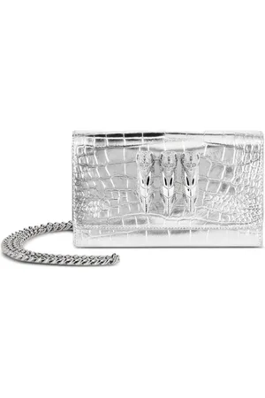 Philipp Plein Schultertasche mit Kroko-Effekt