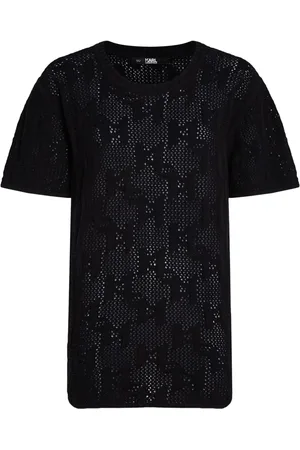 Karl Lagerfeld T-Shirt aus Monogramm-Jacquard