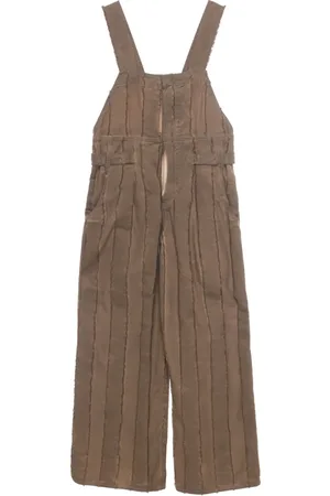 UMA WANG Panda Jeans-Latzhose mit weitem Bein