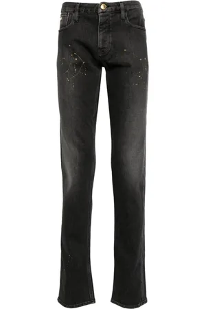Emporio Armani Halbhohe Straight-Leg-Jeans