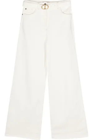 Twin-Set Halbhohe Wide-Leg-Jeans