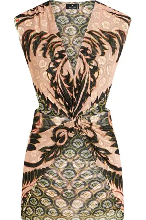 Etro Ärmelloses Tülltop mit Blumen-Print