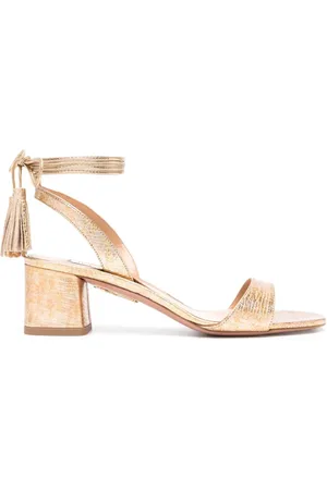Aquazzura Alu Sandalen mit Metallic-Finish 50mm