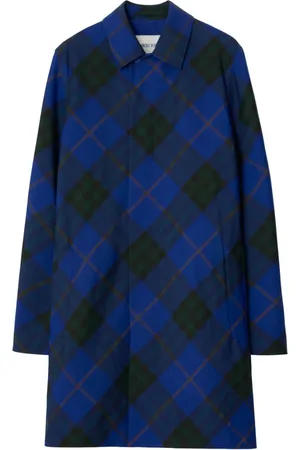 Burberry Einreihiger Mantel mit Karo-Muster