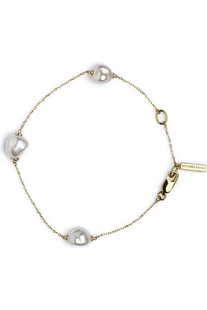 Autore 9kt Sophia Keshi Gelbgoldfußkette mit Perle