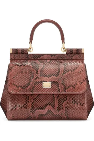 Dolce & Gabbana Sicily Handtasche in Schlangenleder-Optik