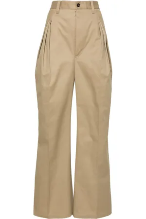 Maison Margiela Twill-Hose mit Faltendetail