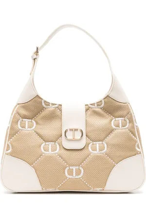 Twin-Set Palermo Schultertasche mit Logo-Jacquard