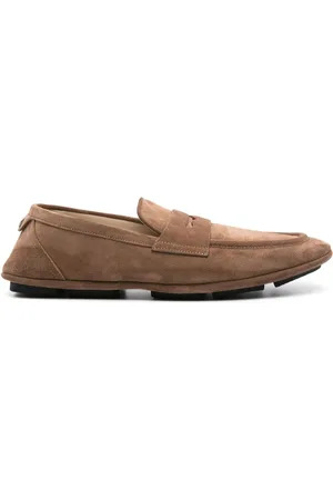 Dolce & Gabbana Loafer aus Wildleder mit Logo-Schild
