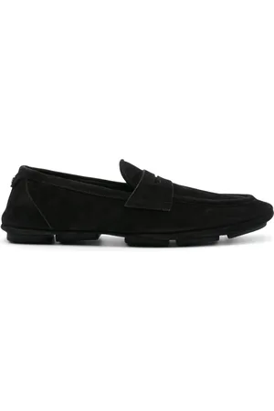 Dolce & Gabbana Loafer aus Wildleder mit Logo-Schild