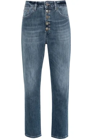 Dondup Kroons Cropped-Jeans mit hohem Bund