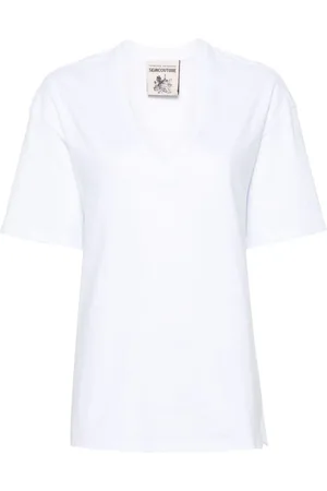 SEMICOUTURE T-Shirt mit V-Ausschnitt