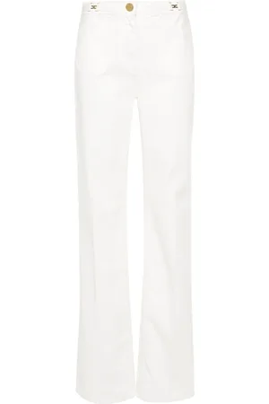 Elisabetta Franchi Straight-Leg-Jeans mit Logo-Schild