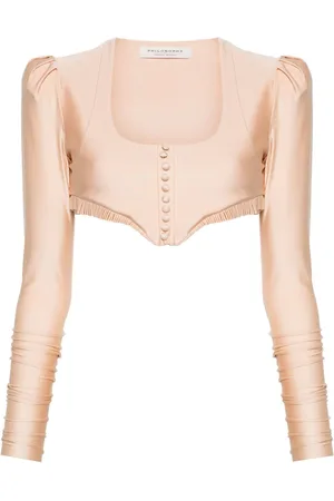Serafini Cropped-Top mit Falten