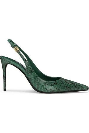 Dolce & Gabbana Lollo Slingback-Pumps mit Schlangen-Effekt 90mm