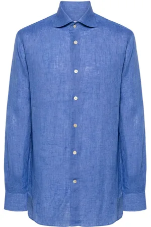 Kiton Hemd aus Leinen-Chambray