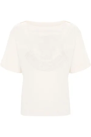 Moncler T-Shirt mit Logo-Applikation