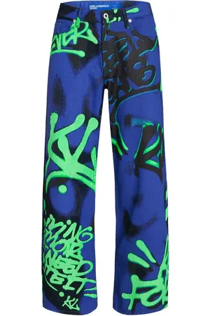 Karl Lagerfeld X Crapule2000 halbhohe Wide-Leg-Jeans
