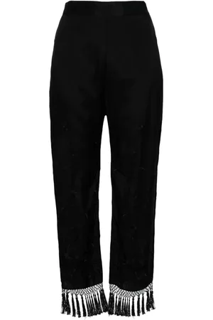 SEMICOUTURE Hose mit Blumenstickerei