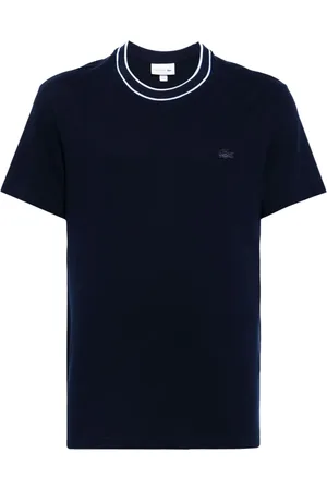 Lacoste Rundhals-T-Shirt mit Kroko-Applikation