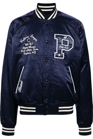 Ralph Lauren Satin-Bomberjacke mit Logo-Applikation