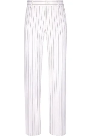 Dolce & Gabbana Gestreifte Straight-Leg-Hose aus Wolle