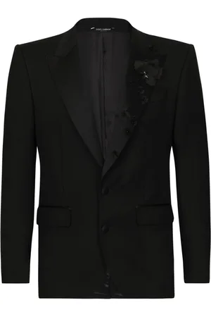 Dolce & Gabbana Einreihiger Anzug mit Blumenapplikation