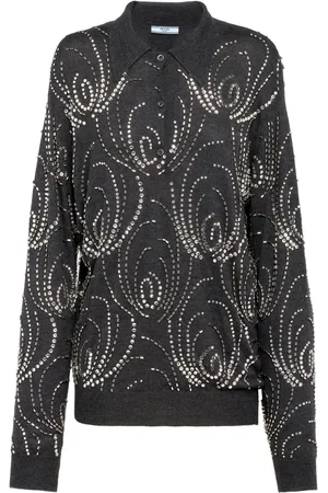 Prada Poloshirt mit Kristallen