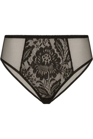 Dolce & Gabbana Schurwoll-Slip mit Blumenspitze